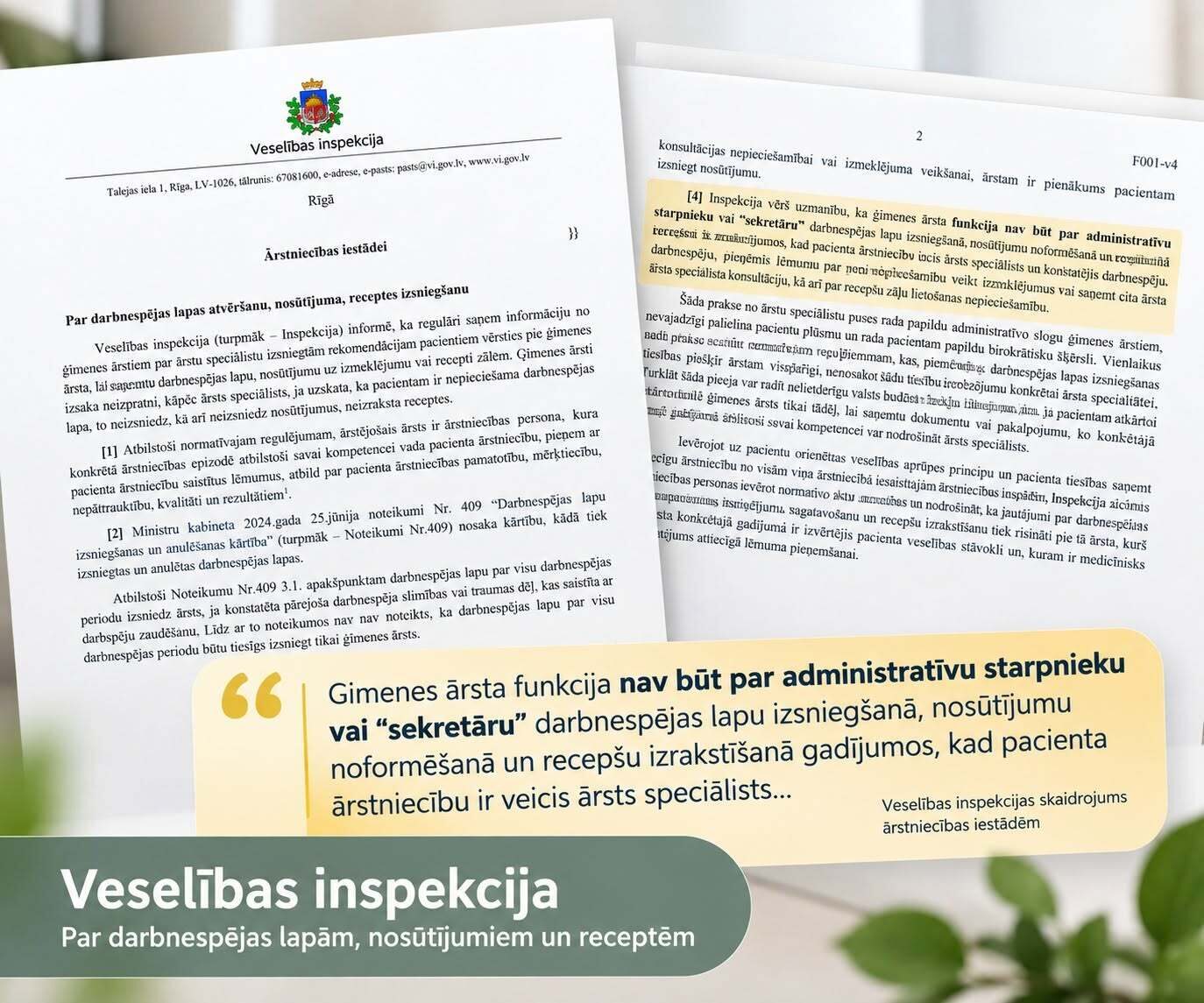 Ģimenes ārsts nav sekretārs speciālistiem!