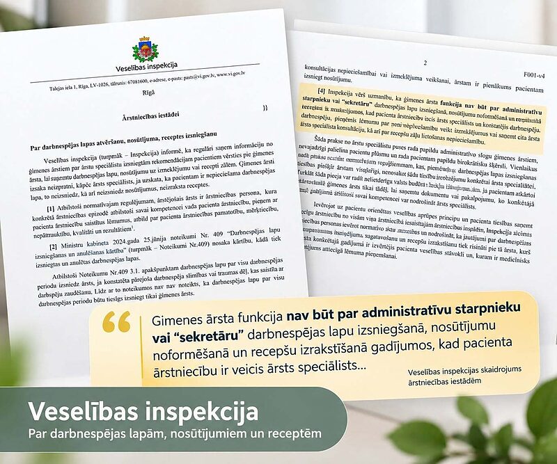 Ģimenes ārsts nav sekretārs speciālistiem!